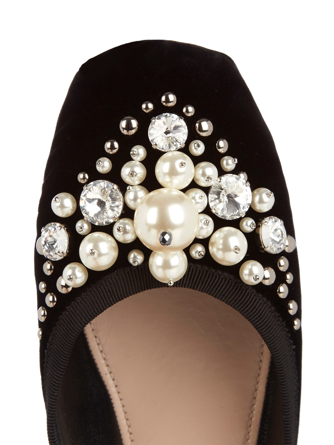 miu miu crystal flat